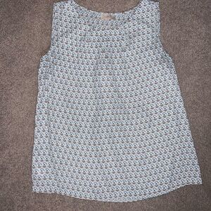 Women's Sleeveless Patterned Top - Blue